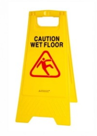 'Caution Wet Floor' Warning Sign - 61cm