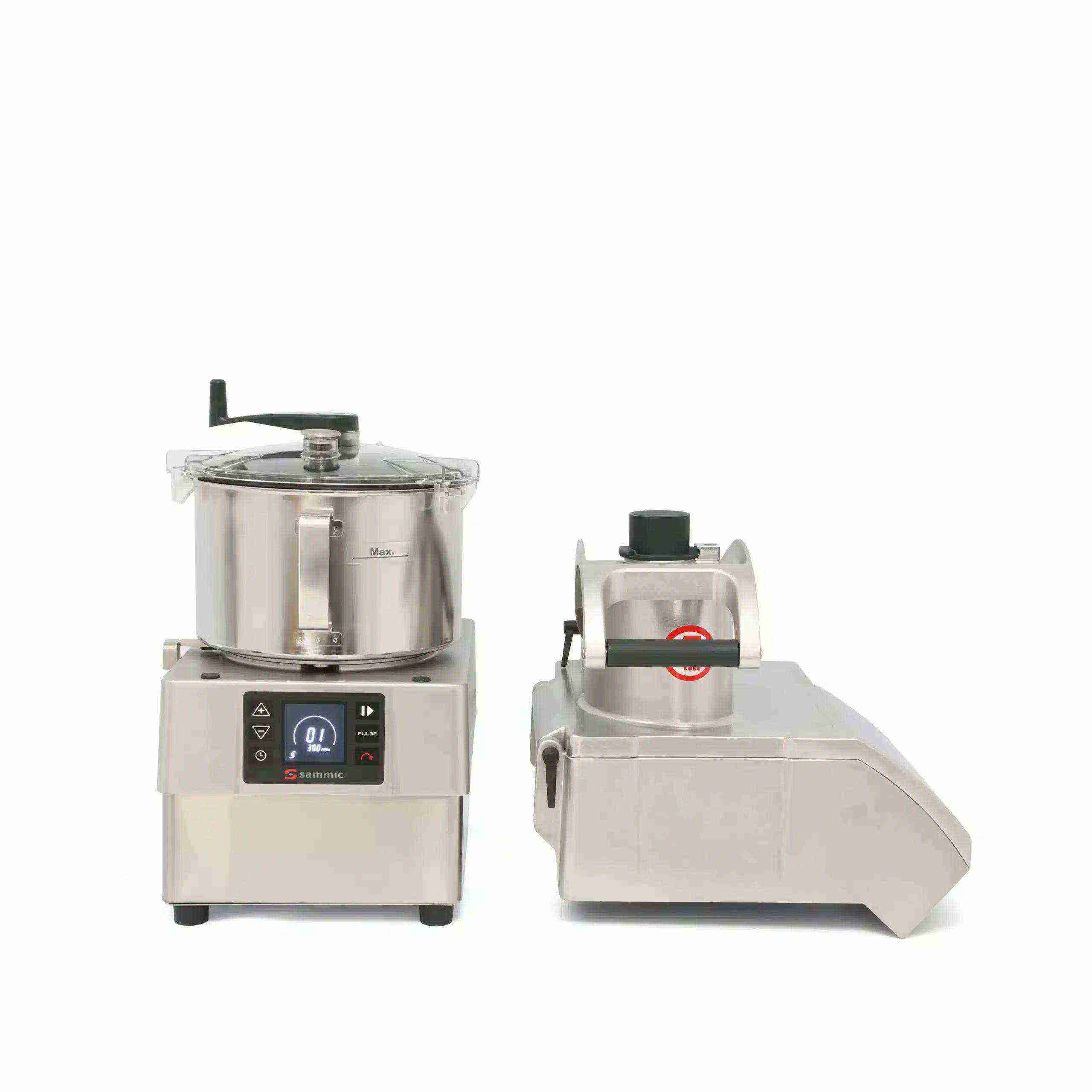 Sammic Ultra Range Combination Vege Prep Machine - 5.5L Bowl With 3 Blade Set