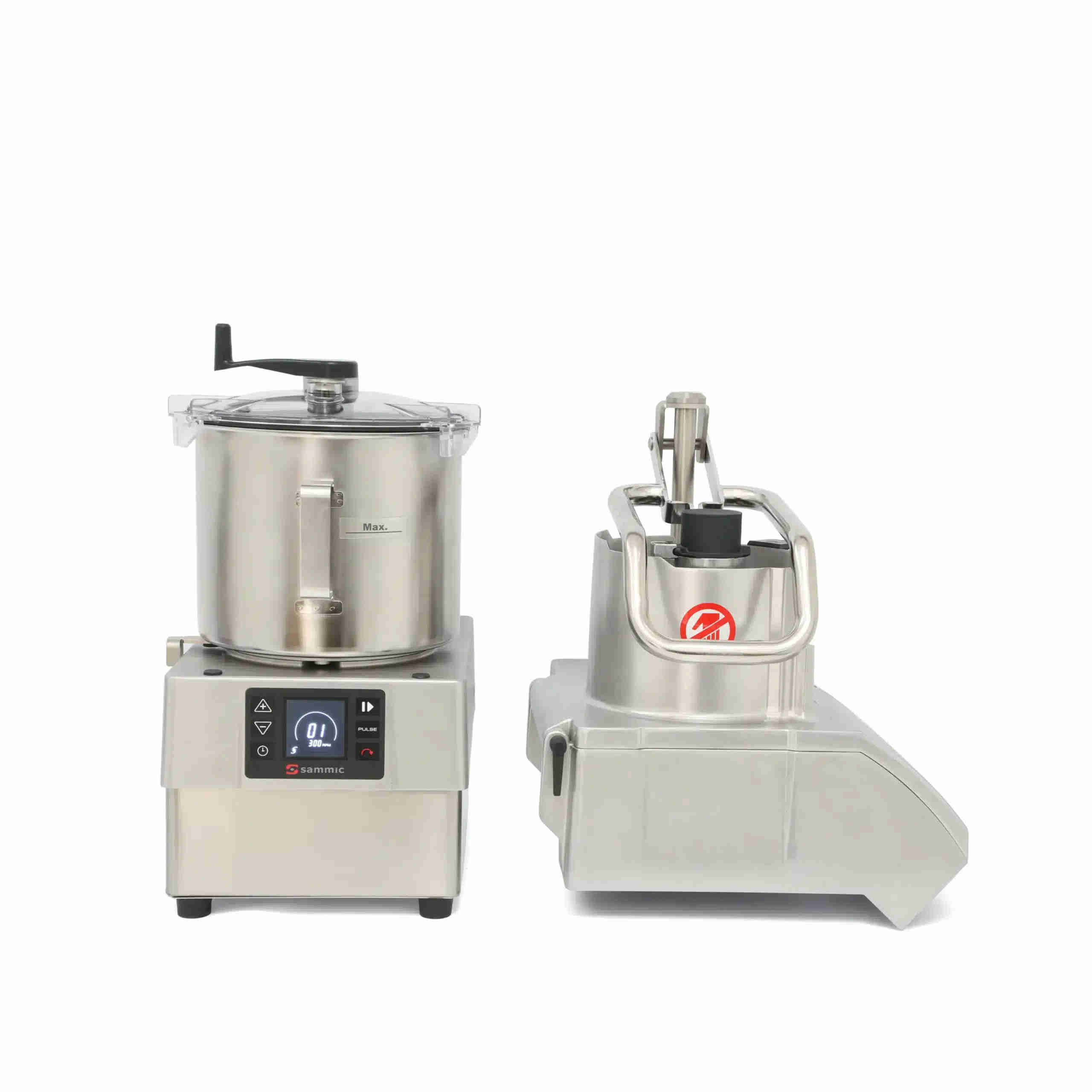 Sammic Ultra Range Combination Vege Prep Machine - 8L Bowl With 3 Blade Set