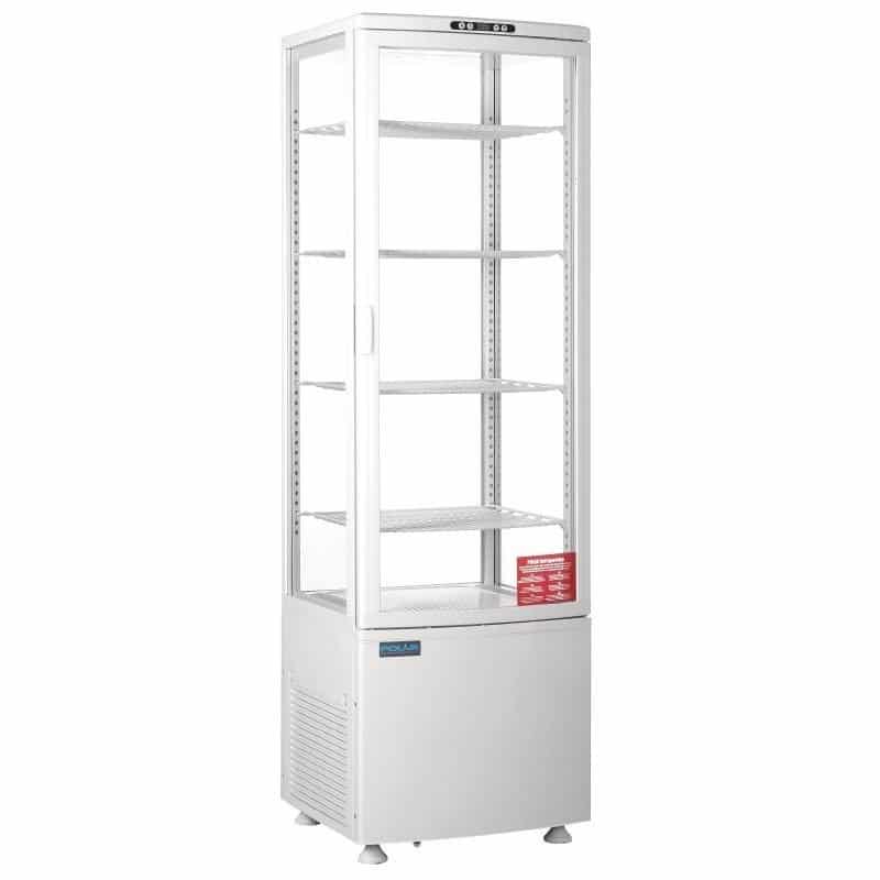 Norsk Tall Fridge Display Cabinet 235L White